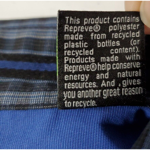 Joseph Abboud Mens Long Sleeve Button Up Shirt Plaid Blue Black Slim Fit XL - Picture 10 of 11